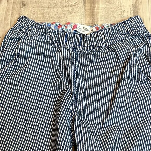 Mini Boden railroad stripe heart pocket elastic waist jeans size 6 - Picture 3 of 8